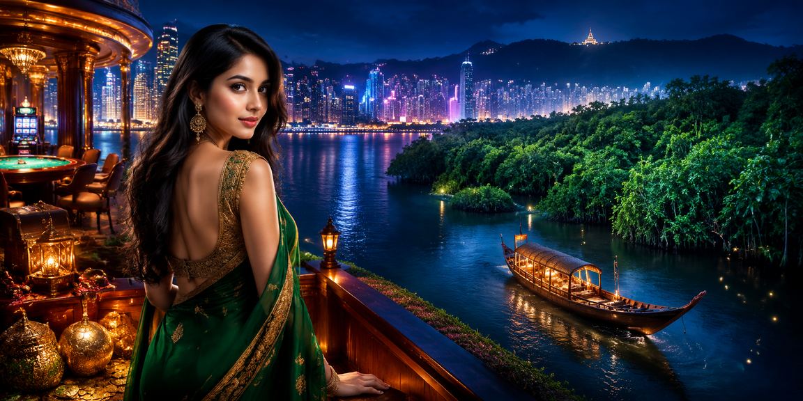 A Bangladeshi player enjoying 5kbd casino by the waterside in Sylhet